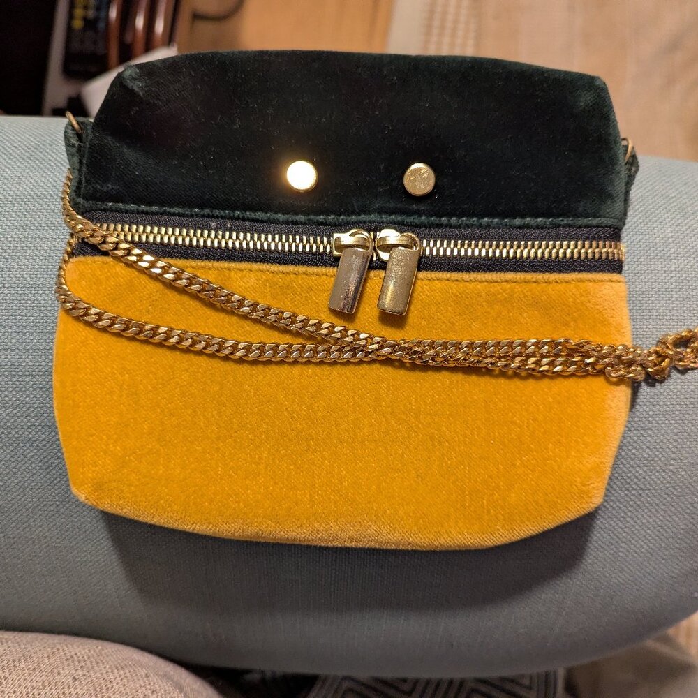 Vintage velvet crossbody purse